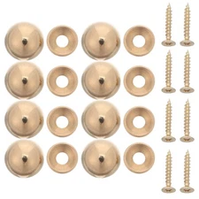  8 Sets Retro Decorative Cover Screws with Caps Fasteners for Furniture