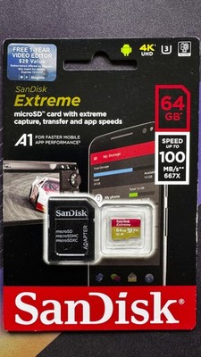 SanDisk Extreme  64GB microSDXC UHS-I Speicherkarte