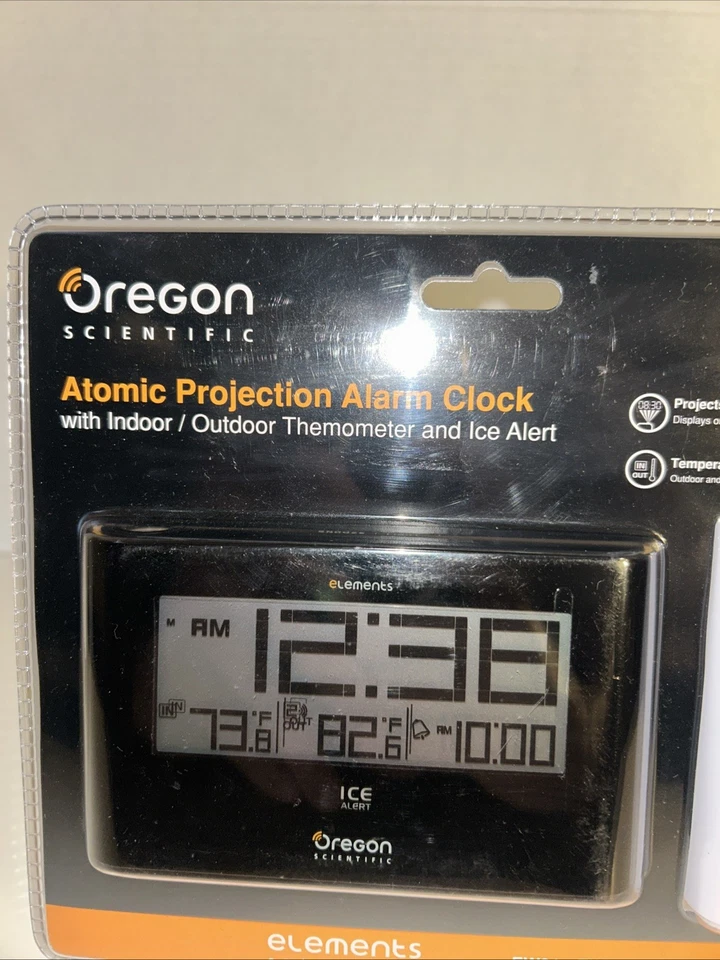 Oregon Scientific Self Setting Atomic Projection Clock With Weather/Ice EW 98 - Image 2 of 4