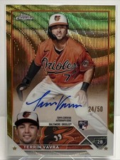 2023 Topps Chrome Update Gold Wave Refractor TERRIN VAVRA 24/50 On Card Auto RC