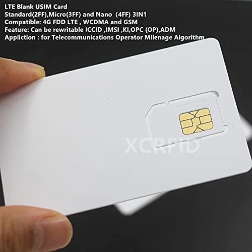 XCRFID Writable Programmable Blank LTE SIM Card 4G Nano Micro SIM (5pcs) - Image 4 of 4
