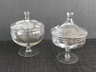 VTG  Footed Engraved Candy/Nut/ Dishes  - Two (2)