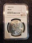 1884-O  Morgan Silver Dollar