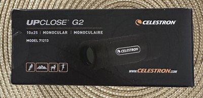 Celestron 10x25 UpClose G2 Monocular, Water resistant #71213 NIB Sealed