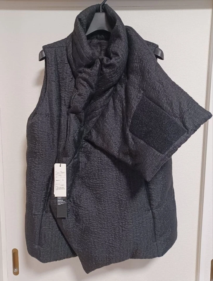 Julius 覆盖背心羽绒男式 1 码皮革/毛衣日本品牌 — 第 4/4 张图片