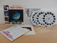 Vintage View-Master 1962 B657 America s Man in Space 3 reels-Booklet VM AD Flyer