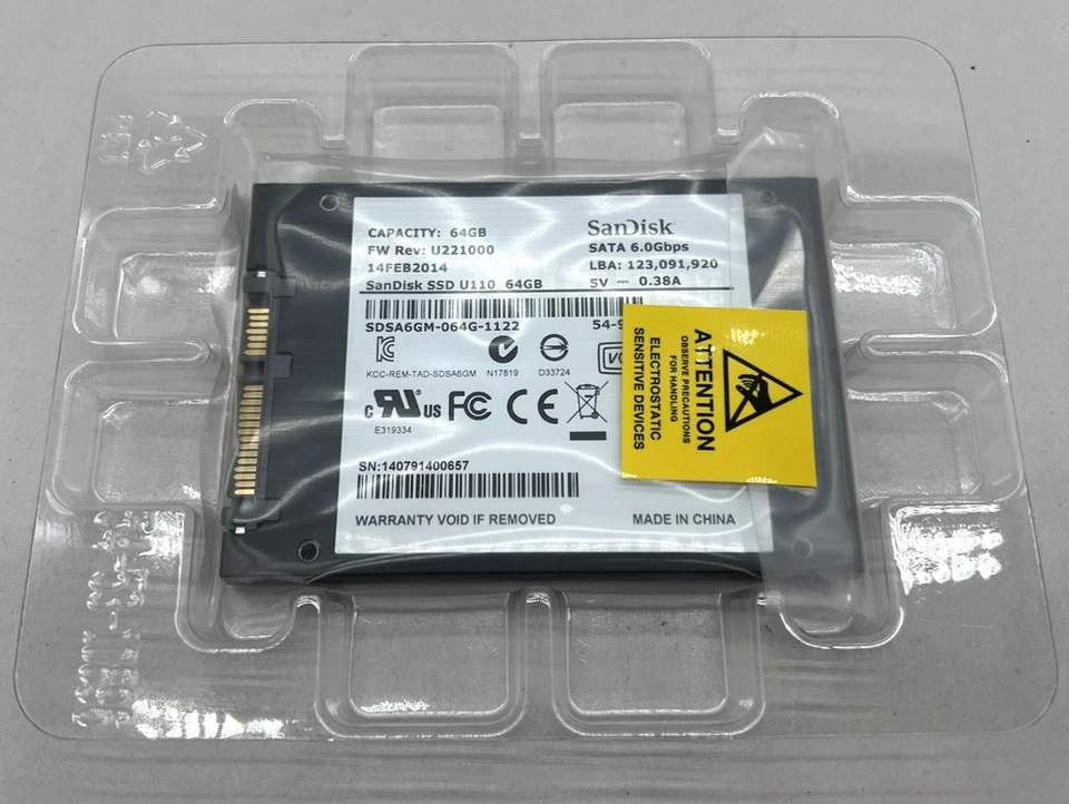 SANDISK 64GB U110 2.5 SSD DRIVE-SDSA6GM-064G-1122 - Image 3 of 4