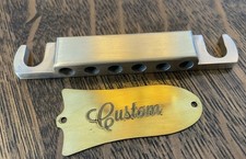 Vintage 70’s Solid brass Stop Tail And Truss Rod cover,  Fits Les Paul type