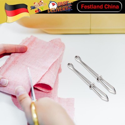 2Pcs  Garment Clips Metal Drawstring Threader Wear Rope Elastic Clamp