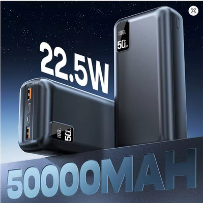 hganus Powerbank 50.000 mAh   22,5W PD3.0 & QC | LED-Display USB-C