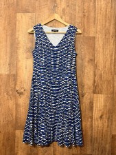 Nine West blue dress Corporate Chic abstract print UK 10