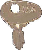 Set of 5 Columbia/Harley Davidson Golf Cart Replacement Keys Fits 1975-1982