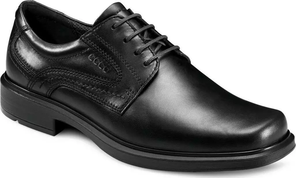 Ecco Men s Helsinki Plain Toe Oxford 50144 101 Light Wt. Leather Lined Black