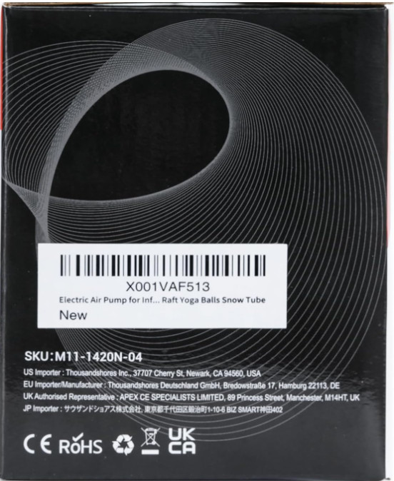 Dr.meter Air Pump – Rechargeable 4000mAh for Pools, Boats, Airbeds