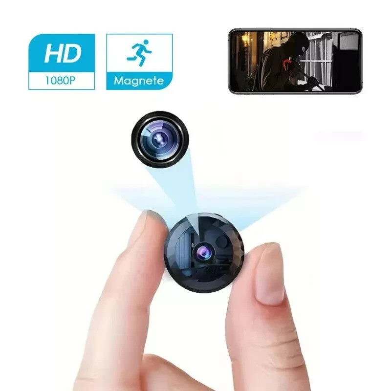 Mini Telecamera Spia WiFi 1080P – Magnetica, Visione Notturna, Rilevamento Movimento, App Gratuita, Per Sicurezza Casa E Ufficio