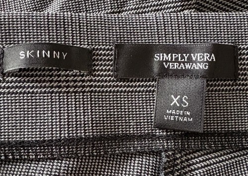 NWT Simply Vera Vera Wang The Polished Twill Pants Plaid Women’s Size XS (362) - Picture 7 of 9