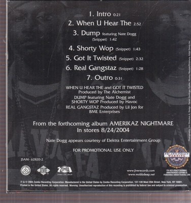 mobb deep amerikaz nightmare sampler cd promo | eBay