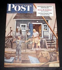 1949, JULY 2, OLD SATURDAY EVENING POST MAGAZINE COVER (ONLY) STEVAN DOHANOS!