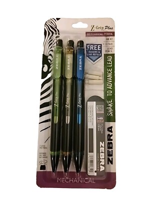 Zebra Z-Grip Plus Mechanical Pencil 0.7mm Yellow Green Blue Extra