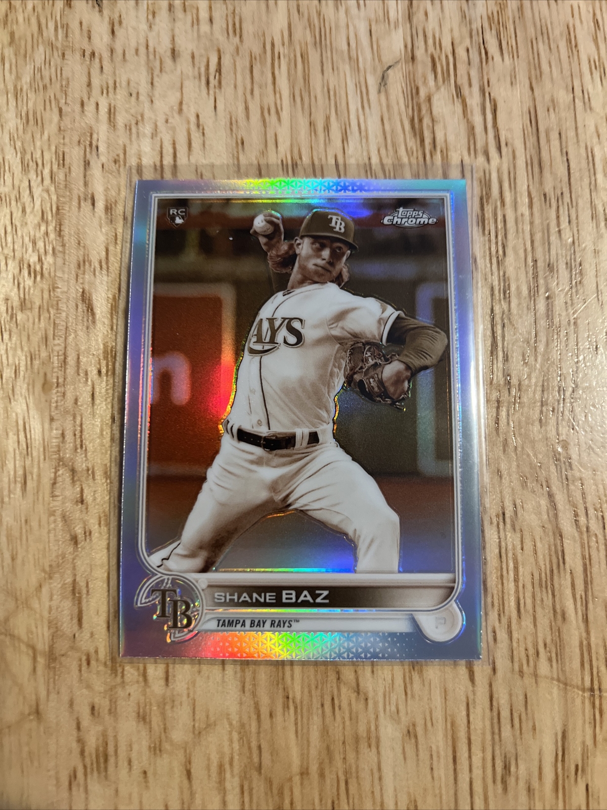 2022 Topps Chrome Shane Baz #201 RC Sepia Refractor - Tampa Bay Rays