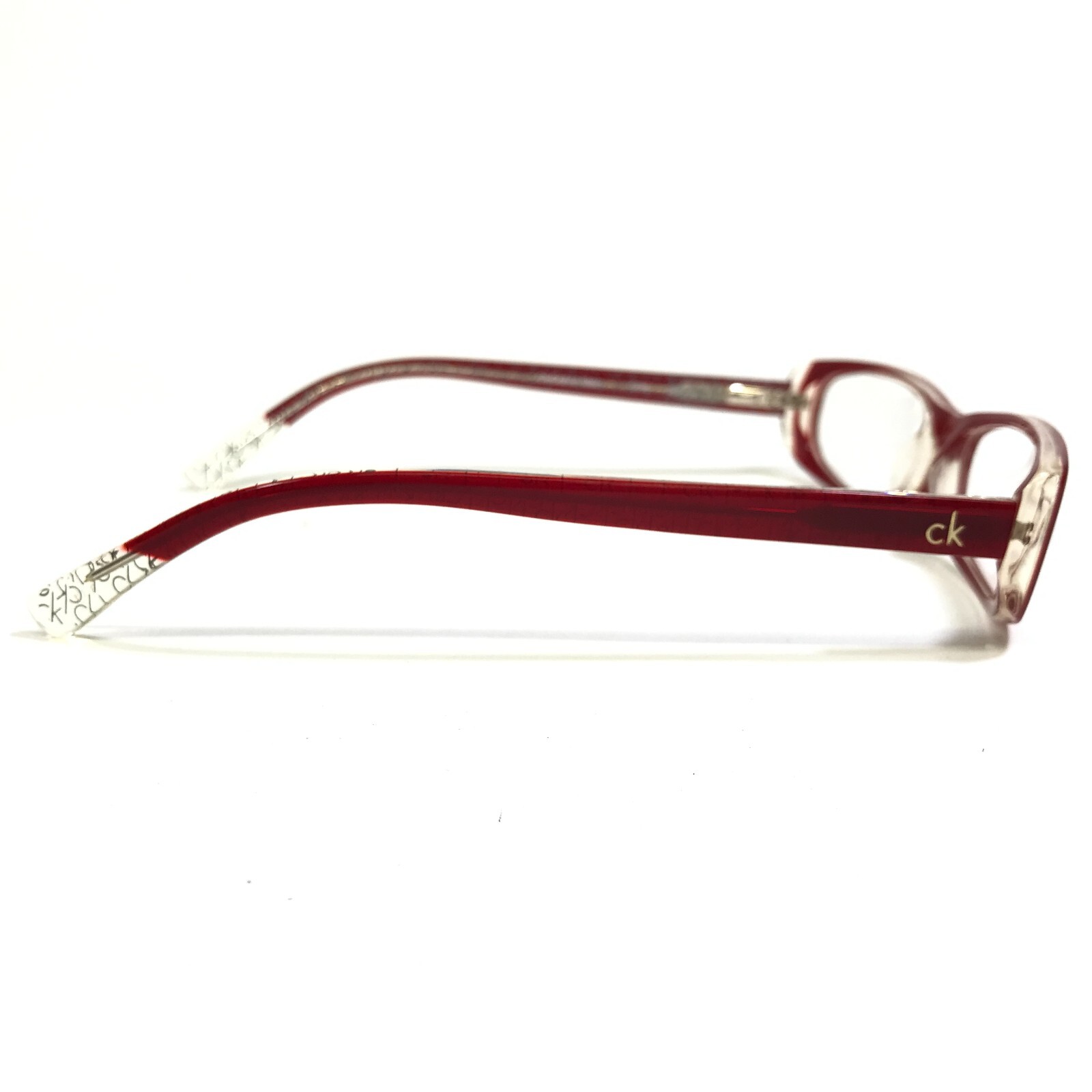 Calvin Klein Eyeglasses Frames 5590 615 Red Clear Rectangular Full Rim 50-15-135 thumbnail 4