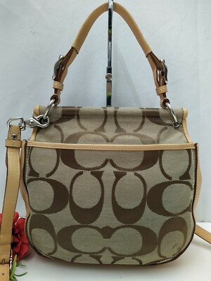 Coach Willis Brown Signature Canvas Tan Leather 65th Anniversary
