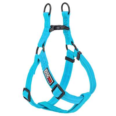 Flat Nylon Harness W3/8 L11''-16'' Dogline Blue XS
