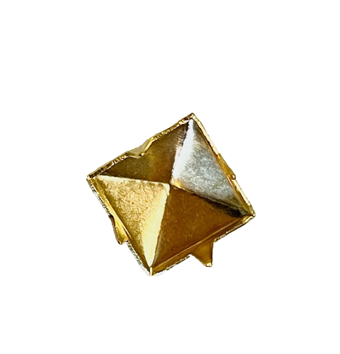 100 Gold Colored 8mm Pyramid Metal Studs Leather Craft Rivet Bullet Spikes Claw - Picture 3 of 5
