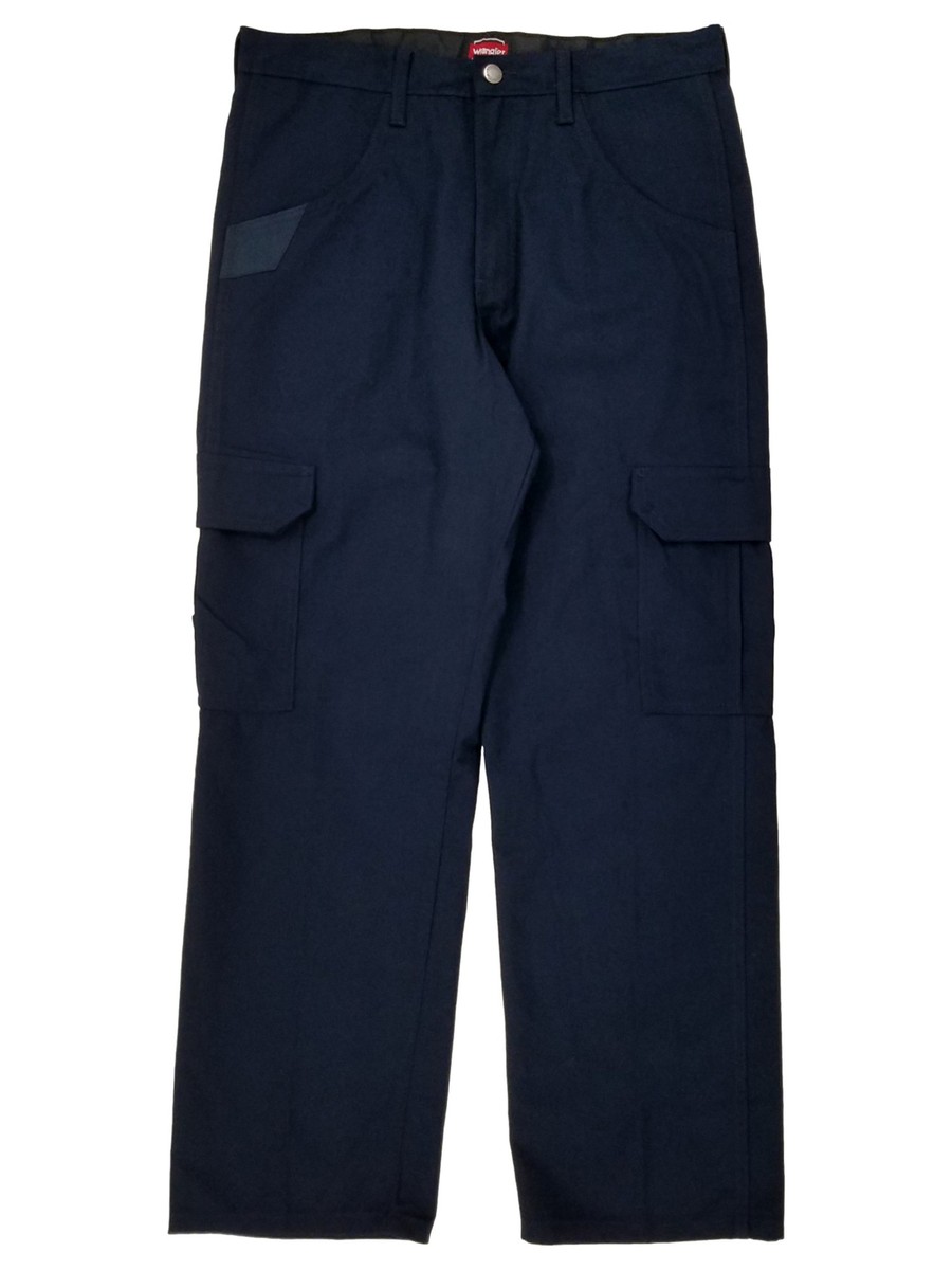 Wrangler Workwear Mens Navy Blue Relaxed Fit Cargo Pants | eBay
