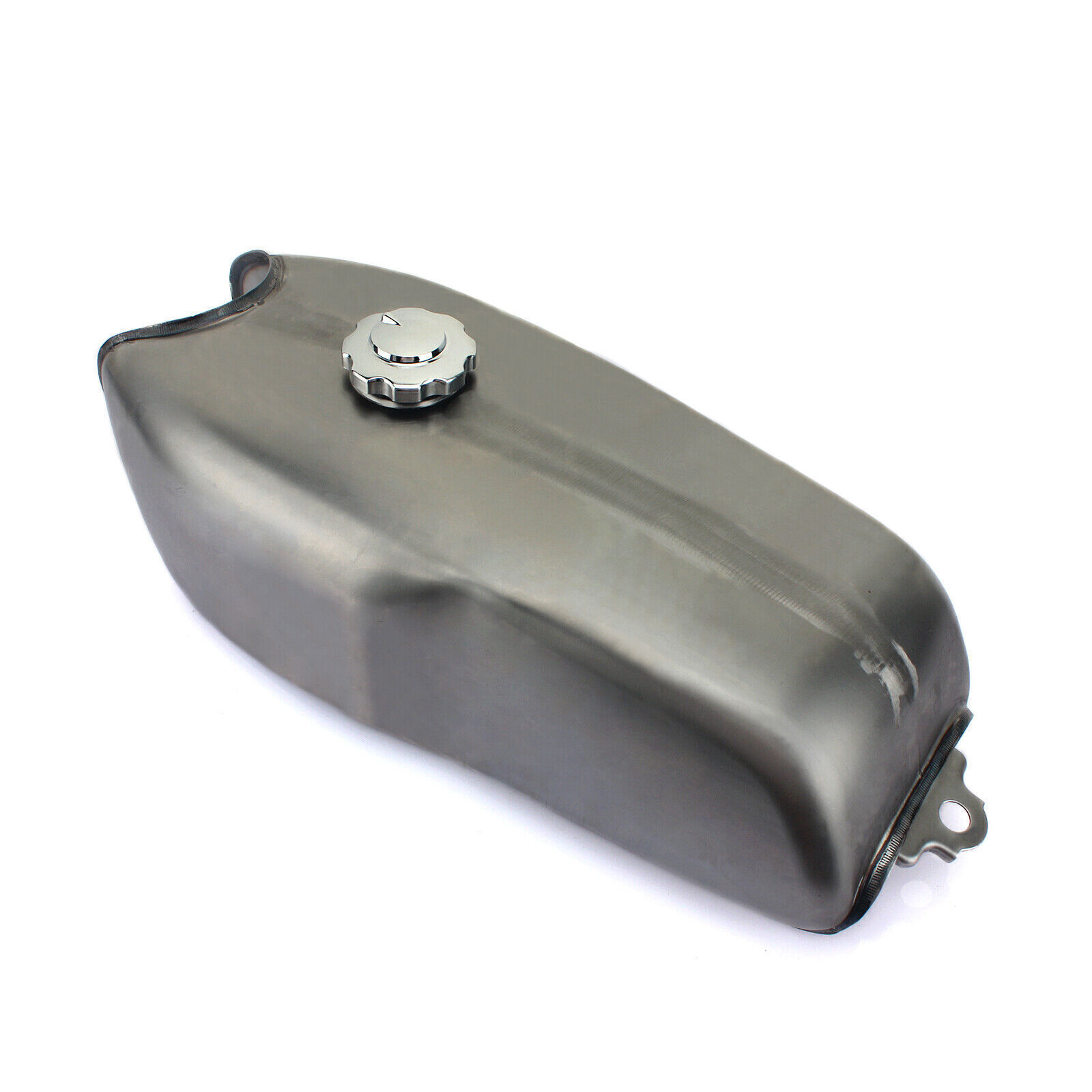 Réservoir Café Racer 9L (2.4 Gal) Pour Yamaha RD50/350/400 - Acier, Argenté, Neuf