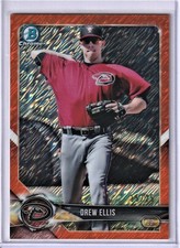 2018 Bowman Chrome Prospects - DREW ELLIS - ORANGE SHIMMER REF /25  Diamondbacks
