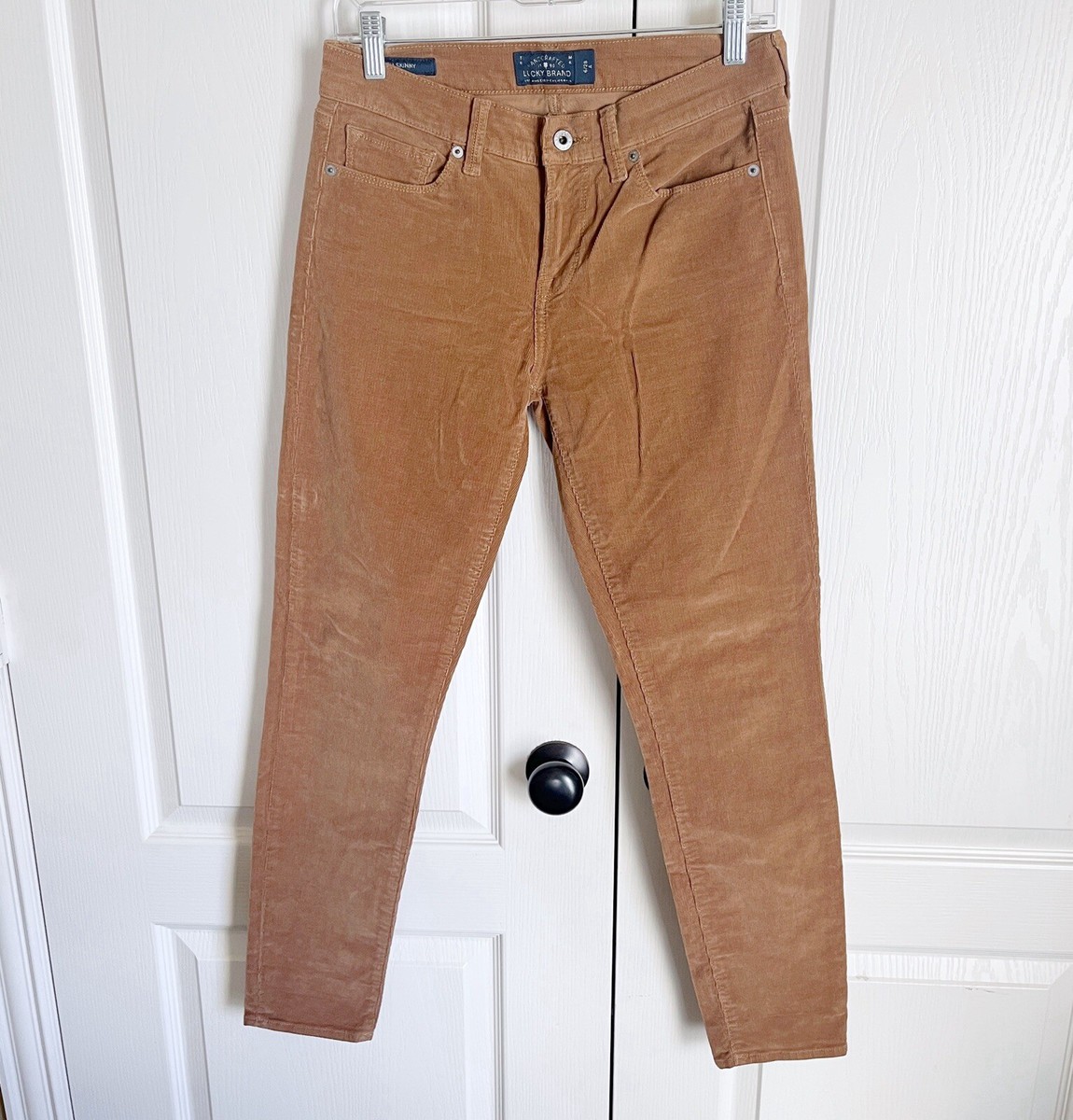 Lucky Brand Sofia Skinny Jeans Brown Corduroy Size