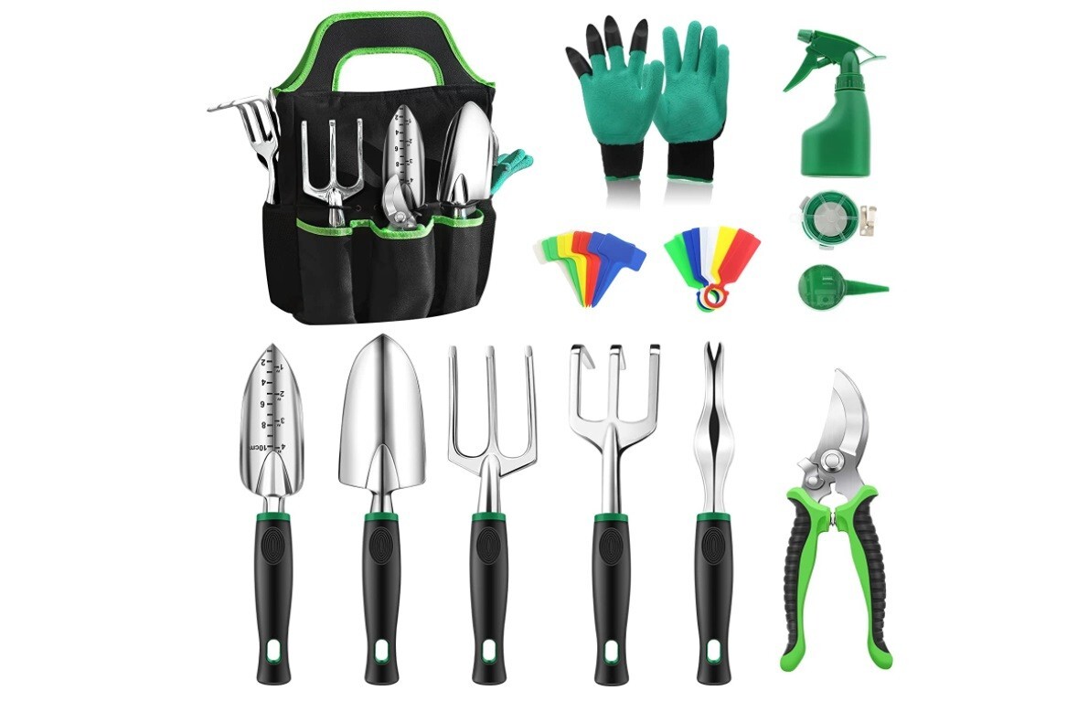 Sac outils de jardinage 32 pièces pour éviter le mal de dos