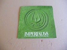 Nos 1968 Imperial Crown Lebaron Dealership Sales Brochure