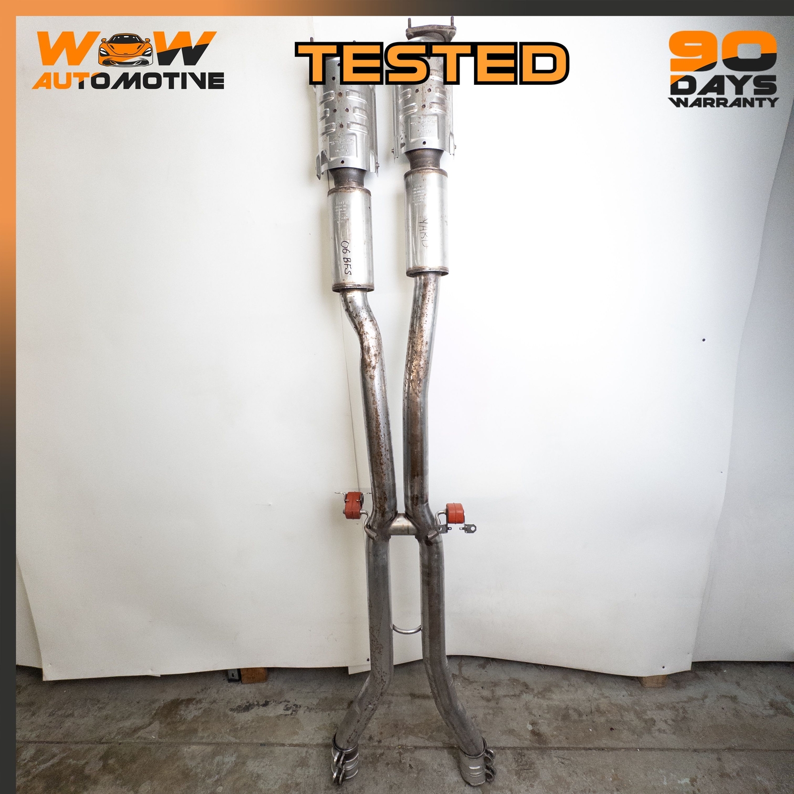 06-13 BENTLEY CONTINENTAL FLYING SPUR LEFT RIGHT EXHAUST PIPE CATALYST OEM