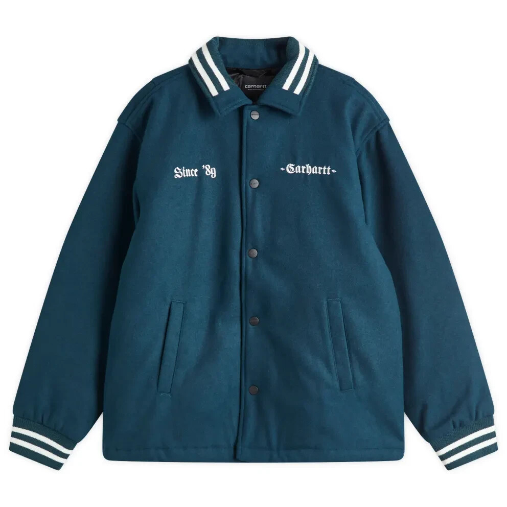 Carhartt WIP Wool Coach Jacket I034386 Deep Lagoon/Wax M