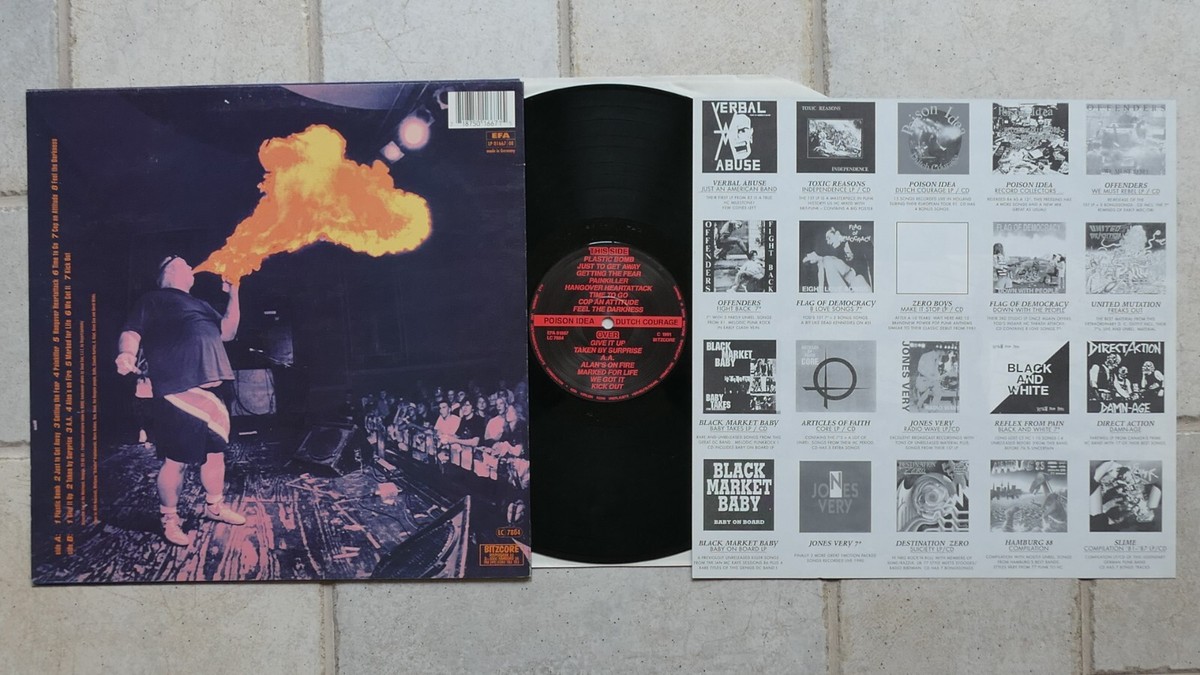 Poison Idea - Dutch Courage LP Bitzcore bc 1667 Includes a