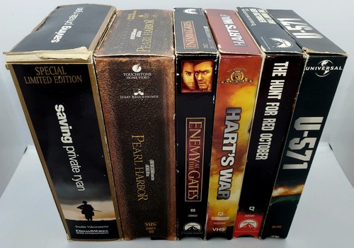 Vintage LOT of 6 VHS WW2 Movie Collection Hart's War Pearl Harbor U-571 Ryan! 🎬 - Picture 1 of 24