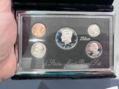 1992 United States Mint Premier Silver Proof Set in Box with COA