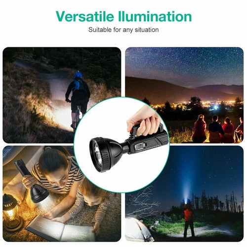 Rechargeable LED Searchlight Portable Super Bright Handheld Spotlight Flashlight - Picture 10 of 12