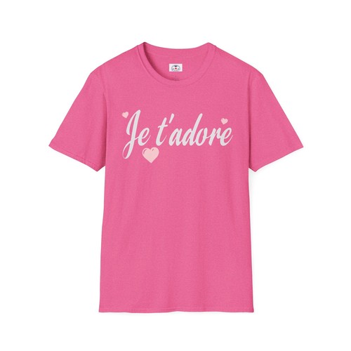 Romantic Je t'adore Tee Cute T-Shirt Adore Positive Love Gifts Casual - Picture 20 of 27