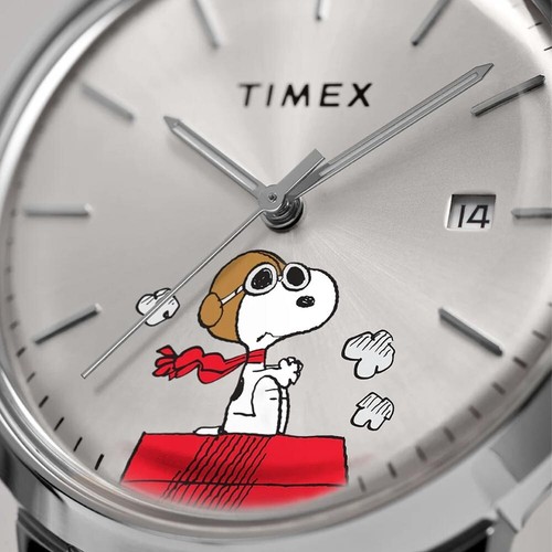 Timex Marlin Peanuts Flying Ace Snoopy Limited Edition Automatic Watch TW2W49600 - Picture 8 of 9