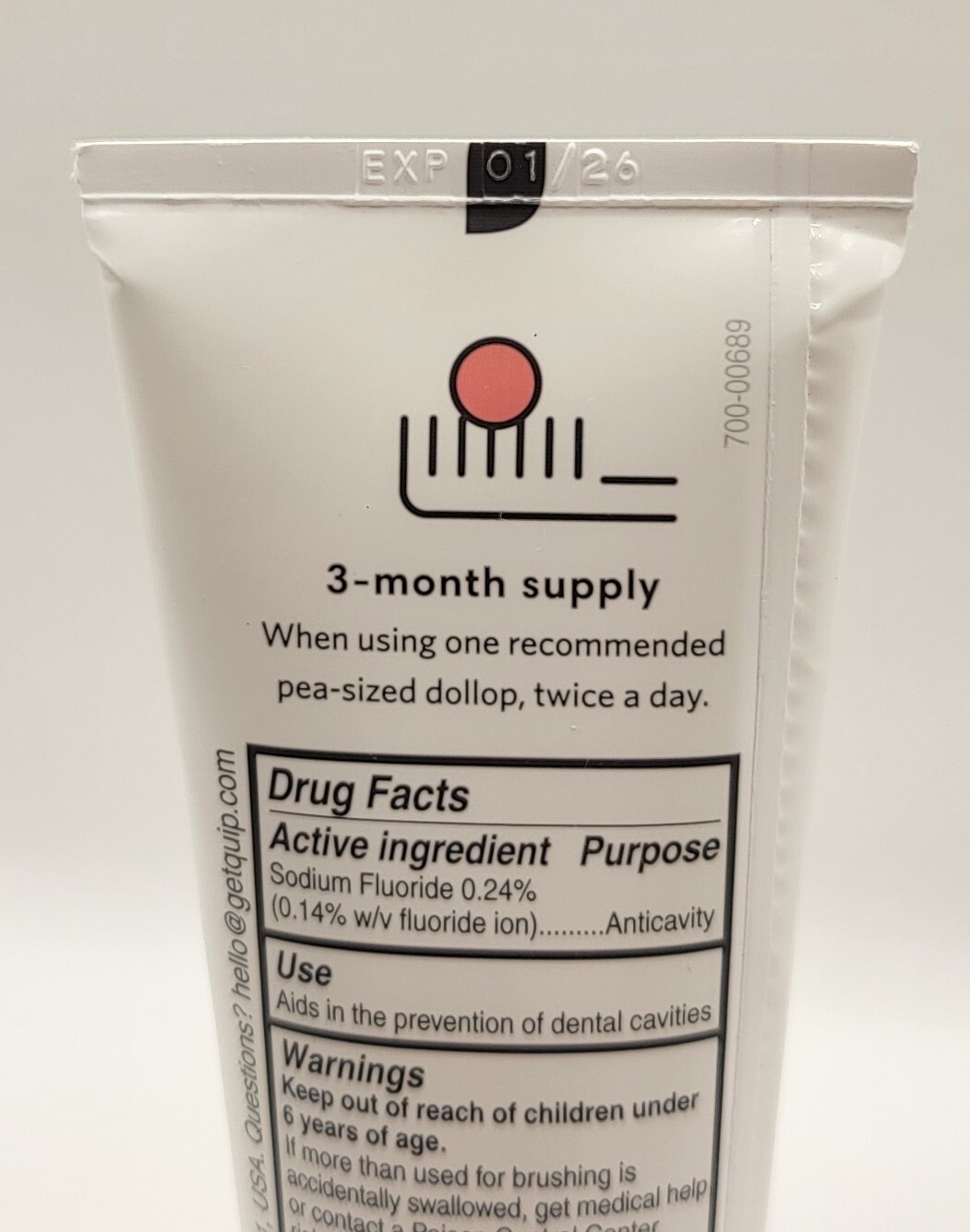 Quip Anticavity Toothpaste WATERMELON 4.6oz Fullsize - Exp 1/2026+