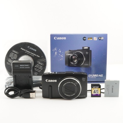 Canon PowerShot SX280 HS schwarz originalverpackt mit 4GB SDHC Karte aus Japan #5442