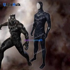 Black Panther T'Challa Battle Suit Costume Jumpsuit Cos Roleplay FullSet No Mask