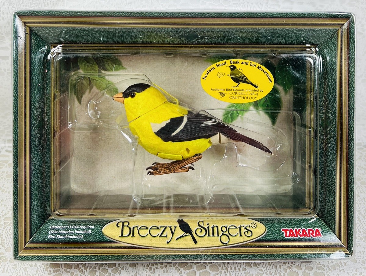 Takara Breezy Singers Motion-Activated American Goldfinch
