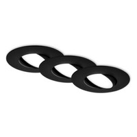 Led Einbaustrahler Bad 3Er Set IP65 Wasserfest Dimmbar Schwenkbar Schwarz 9Cm