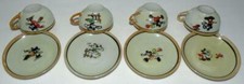 EX DISNEY1930's 8PIECE HAND-PAINTED"MICKEY MOUSE"CHINA TEA SET MATCHING GRAPHICS