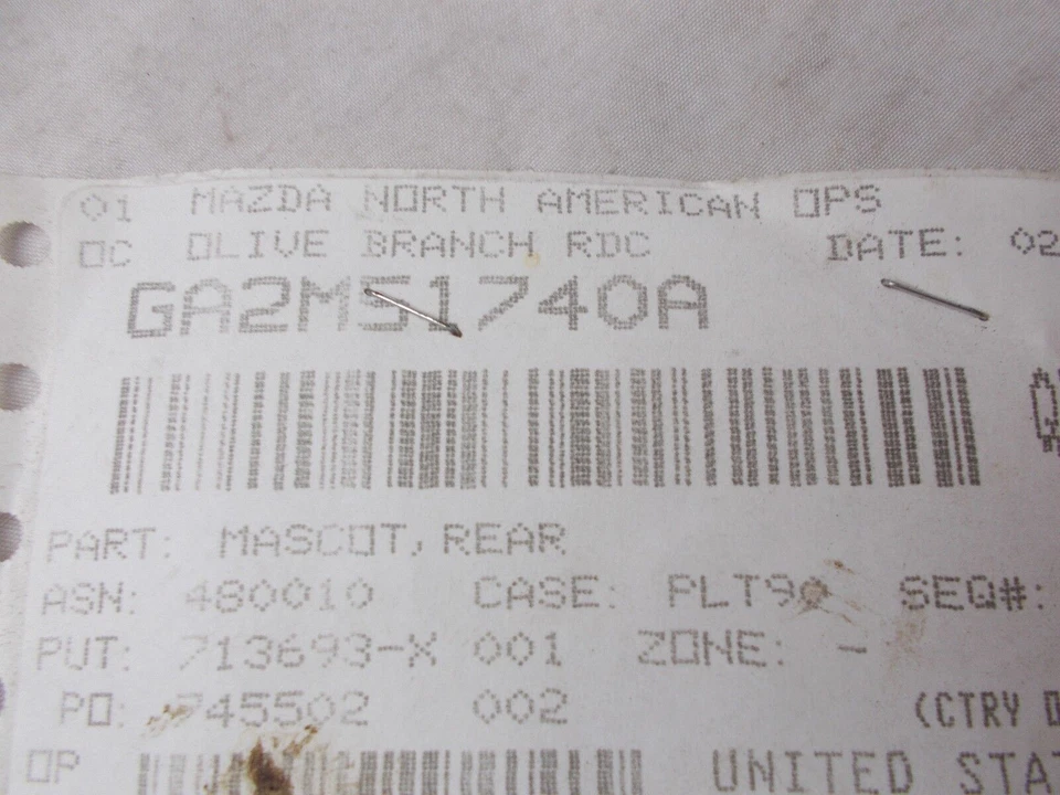 Fits, Mazda 626  Trunk Decklid Mascot Emblem Nameplate 1994-1997 - Image 3 of 3