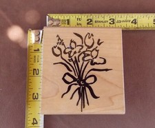 3" X 3 1/4" Bouquet K1593 Rubber Stamp Annette Allen Watkins